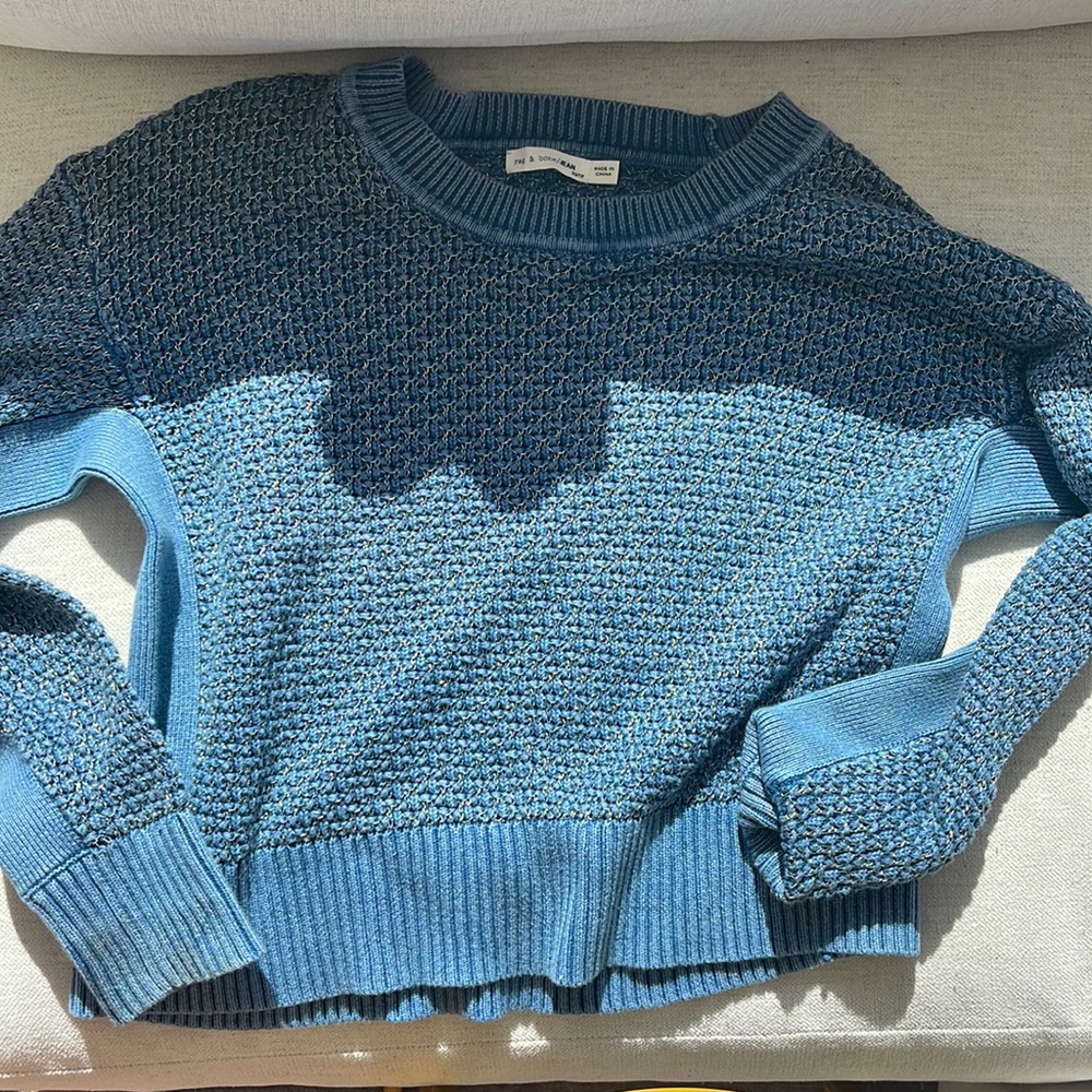 Rag & bone metallic pullover sweater